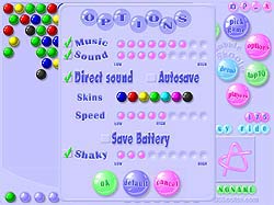 Bubble Shooter Deluxe options